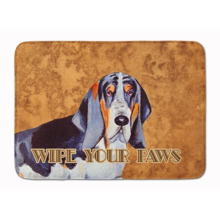Carolines Treasures Basset Hound Wipe your Paws Machine Washable Memory Foam Mat LH9448RUG